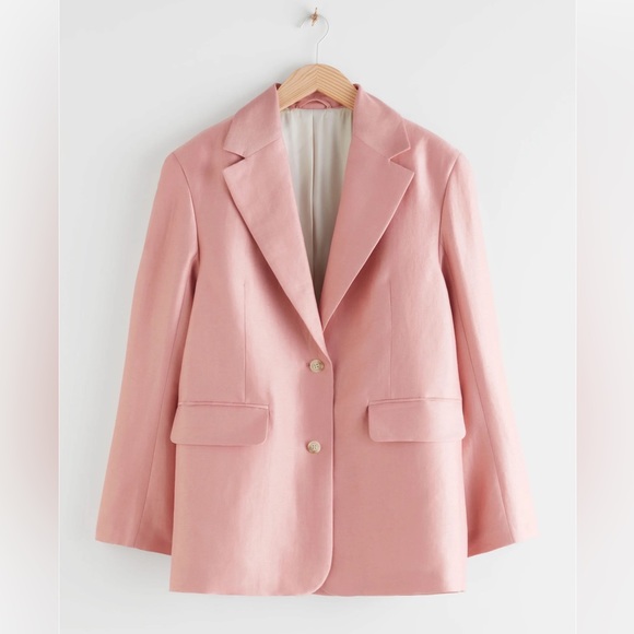 & Other Stories Pink Linen Blend Suit - Picture 5 of 13